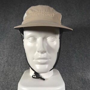 Vintage Sequel Mesh-Backed Long Bill Sun Hat Size Medium Tan USA Made